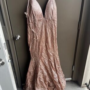 Elegant Metallic Evening Gown